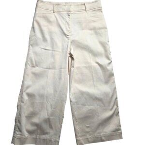 Chico's The Trouser Cream Wide Leg High Rise Pants Size 2 (US 12)